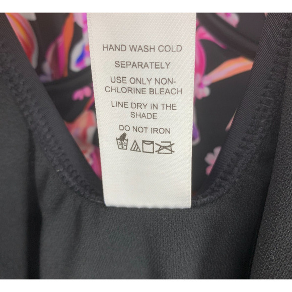 NWT Swimsuits For All Plus Sz 18 Floral Lattice One Piece Bathing Suit Underwire - Picture 6 of 8